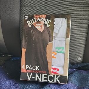 Billabong Black and White V-Neck T-Shirts 4-Pack Medium